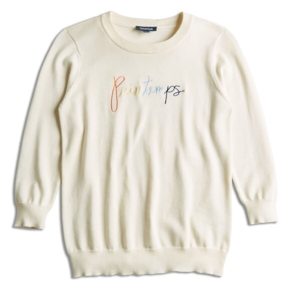 ModCloth Light Sweater “Printemps” 3/4 Sleeves - Picture 4 of 8